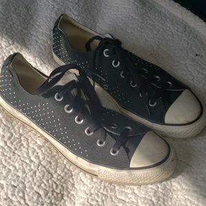 Black studded Converse